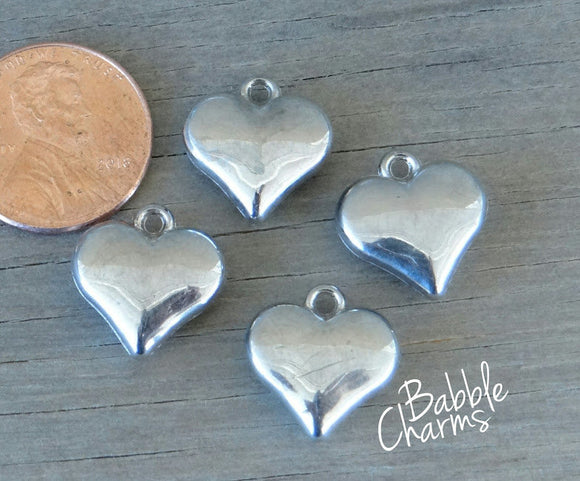 10 pc Heart charm, heart charm, heart. Alloy charm, very high quality.Perfect for jewery making and other DIY projects