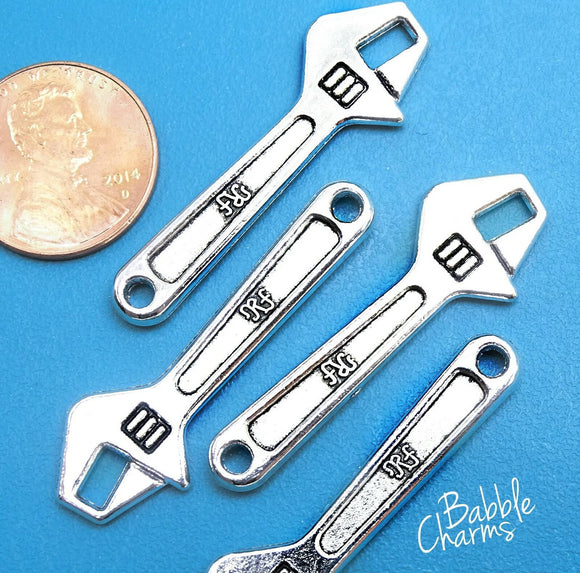 6 pc Wrench charm, wrench, tool, tool charm, wholesale charm, alloy charm