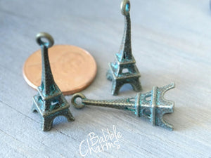 12 pc Eiffel Tower charm, Eiffel tower, paris, travel, Charms, wholesale charm, alloy charm