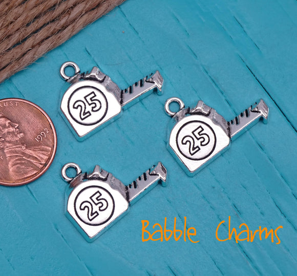 12 pc tape measure charm . stainless steel charm ,very high quality.Perfect for jewery making and other DIY projects