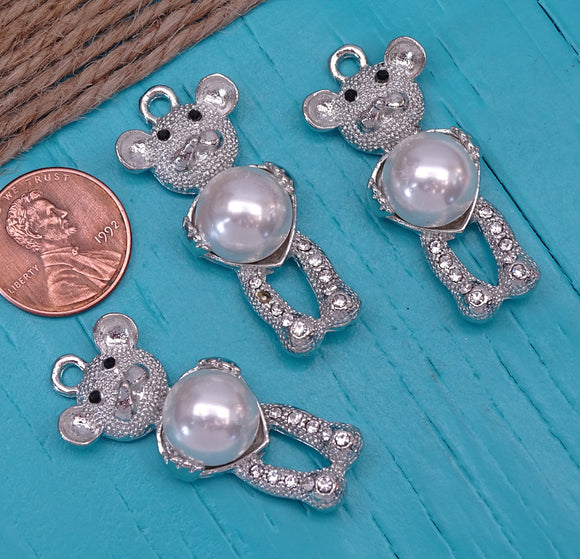 12 pc Teddy Bear charm, bear pendant, teddy, bear, 3D ,  Alloy charm ,very high quality.Perfect for jewery making and other DIY projects