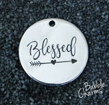 Blessed charm, Blessed, Bohemian style, Bridal charm, Alloy charm 20mm very high quality..Perfect for jewery making and other DIY projects