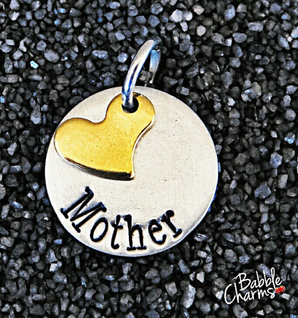 Mother charm, Mom charm, steel charm 20mm very high quality..Perfect for jewery making and other DIY projects