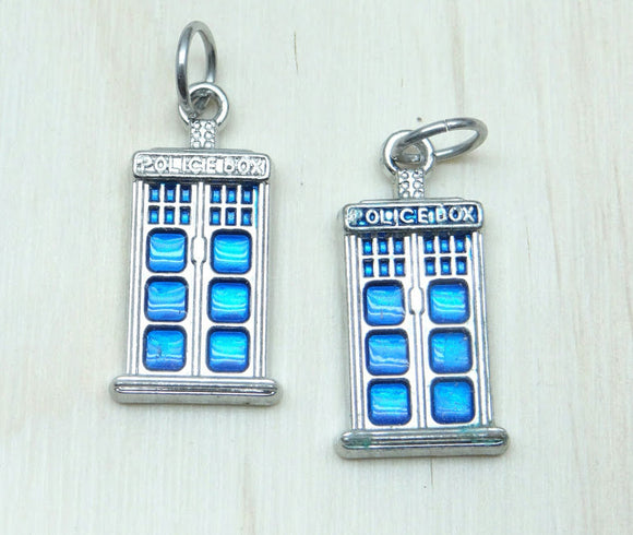Police Box Charm, phone booth, Charms, wholesale charm, phone booth charm, dr who