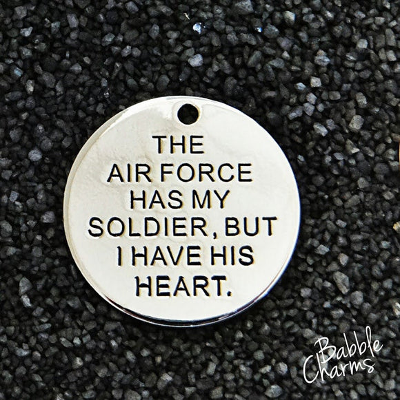 The Air Force has my soldier charm, Alloy charm 20mm very high quality..Perfect for jewery making and other DIY projects #171