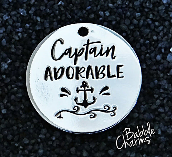 Captain Adorable, captain charm, nautical, Alloy charm 20mm very high quality..Perfect for jewery making and other DIY projects #30