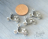 12 pc Scooter charm, motor scooter, moped, Charms, wholesale charm, alloy charm