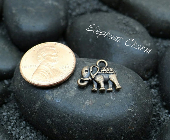 12 pc Elephant Charm, elephant, Charms, wholesale charm, bronze charm