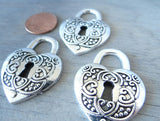 Lock charm, lock heart charm. Alloy charm ,very high quality.Perfect for jewery making and other DIY projects
