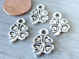 12 pc Four leaf clover, 4 leaf clover charms. Alloy charm ,very high quality.Perfect for jewery making and other DIY projects