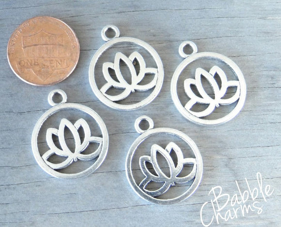Lotus , Lotus Flower charm, flower charms. Alloy charm ,very high quality.Perfect for jewery making and other DIY projects