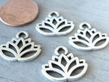 12 pc Lotus , Lotus Flower charm, flower charms. Alloy charm ,very high quality.Perfect for jewery making and other DIY projects