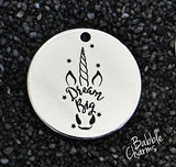 Dream big, unicorn, unicorn charm, Alloy charm 20mm very high quality..Perfect for jewery making and other DIY projects #153