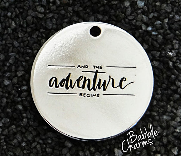 And the adventure begins , adventure charm, Alloy charm 20mm very high quality..Perfect for jewery making and other DIY projects #144