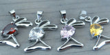 Cubic Zirconium bunny charm, CZ charm, stainless steel, high quality..Perfect for jewery making and other DIY projects