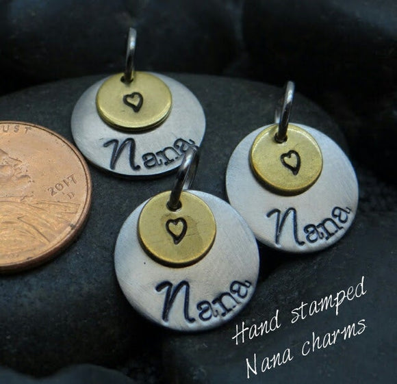 Nana, Nana charm, steel charm 15mm very high quality..Perfect for jewery making and other DIY projects
