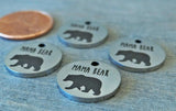 Mama Bear charm, mama bear, pet charm, steel charm 15mm very high quality..Perfect for jewery making and other DIY projects