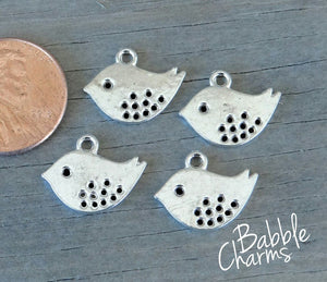 12 pc Bird charm, birdie charm, birds. Alloy charm, very high quality.Perfect for jewery making and other DIY projects