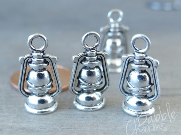 12 pc Lantern charm, lanter, camping lantern charm. Alloy charm, very high quality.Perfect for jewery making and other DIY projects