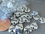 12 pc Heart charm, heart charm, love charm, love,  very high quality.Perfect for jewery making and other DIY projects