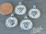 12 pc Heart charms, heart charm, heart. Alloy charm, very high quality.Perfect for jewery making and other DIY projects