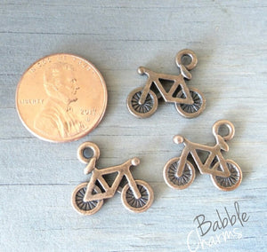 12 pc Bicycle charm, cute bicycle Charm, bike, Charms, wholesale charm, alloy charm