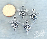 12 pc PA charm, physicians assistant, PA, Charms, wholesale charm, alloy charm Box 3A