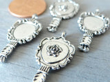 12 pc Mirror  charm, mirror, beast and belle, Charms, wholesale charm, alloy charm