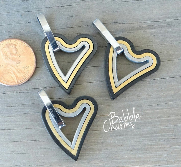 Heart  pendant, steel pendant, stainless steel, high quality..Perfect for jewery making and other DIY projects