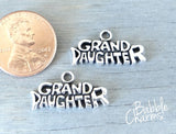 12 pc Grand Daughter charm , granddaughter, kids charm, daughter charm, Charm, Charms, wholesale charm, alloy charm