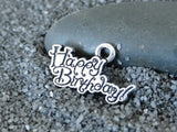 12 pc Happy Birthday charm , happy birthday, birthday, birthday charm, Charm, Charms, wholesale charm, alloy charm