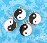 12 pc Yin and Yang Charm, Ying Yang, Charms, wholesale charm, bronze charm