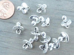 12 pc Pacifier charm, binky, binky charm, new baby charms. Alloy charm ,very high quality.Perfect for jewery making and other DIY projects