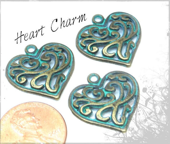 12 pc Heart charm, heart charm, heart. Alloy charm, very high quality.Perfect for jewery making and other DIY projects