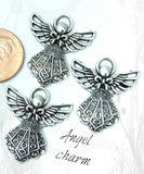 12 PC Angel charm, Angel, angel charms. Alloy charm, very high quality.Perfect for jewery making and other DIY projects