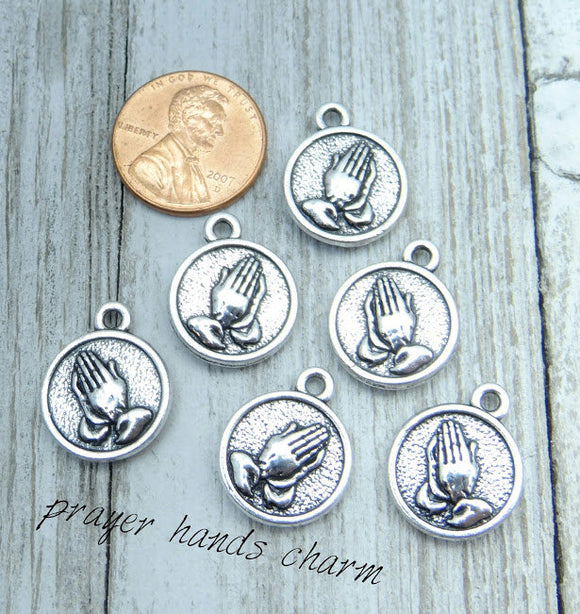 Praying hands charm, prayer charms. Alloy charm, very high quality.Perfect for jewery making and other DIY projects