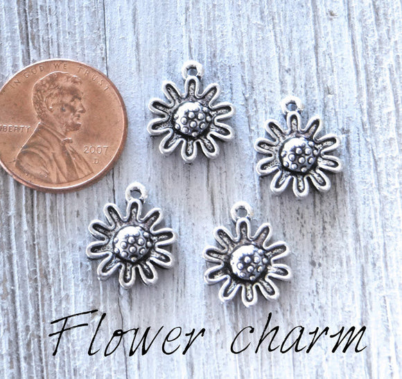 Flower charm, flower charms. Alloy charm ,very high quality.Perfect for jewery making and other DIY projects