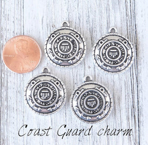 12 pc Coast Guard charm, Coast Guard, military charm. Alloy charm, very high quality.Perfect for jewery making and other DIY projects