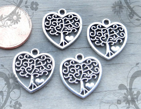 12 pc Family Tree charm, Tree charms. Alloy charm ,very high quality.Perfect for jewery making and other DIY projects