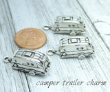 12 pc Camper charm, camping trailer, camper, Charms, wholesale charm, alloy charm
