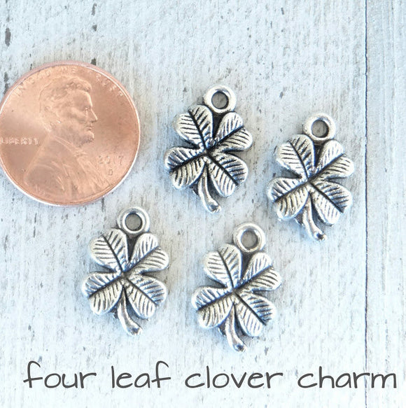 12 pc Lucky clover charm, lucky. lucky charms, Alloy charm,very high quality.Perfect for jewery making and other DIY projects