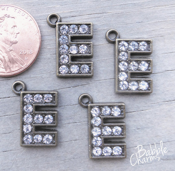 Initial charm.E letter charm, rhinestone initial. Alloy charm ,very high quality.Perfect for jewery making and other DIY projects