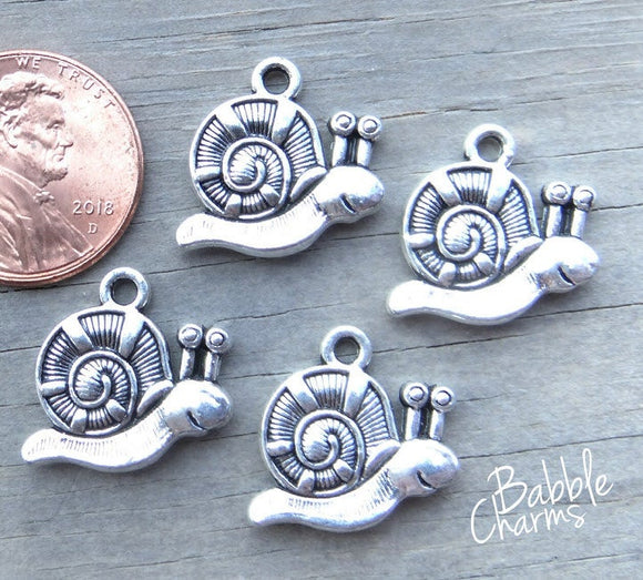12 pc Snail, snail charm, animal charms. Alloy charm ,very high quality.Perfect for jewery making and other DIY projects