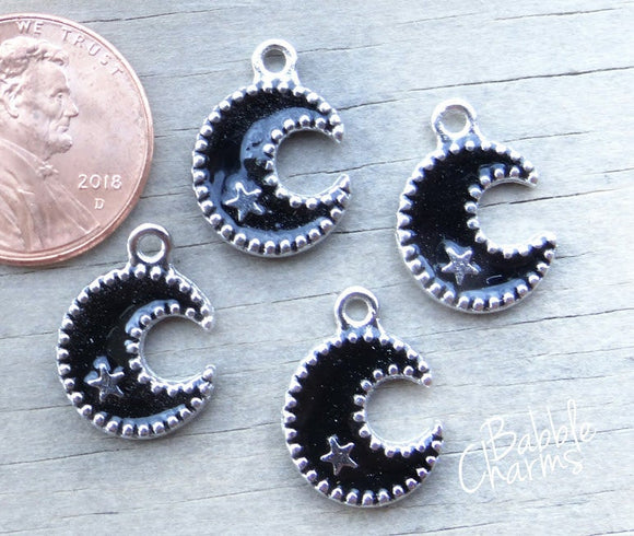 12 pc Moon, moon charm, moon charms. Alloy charm ,very high quality.Perfect for jewery making and other DIY projects