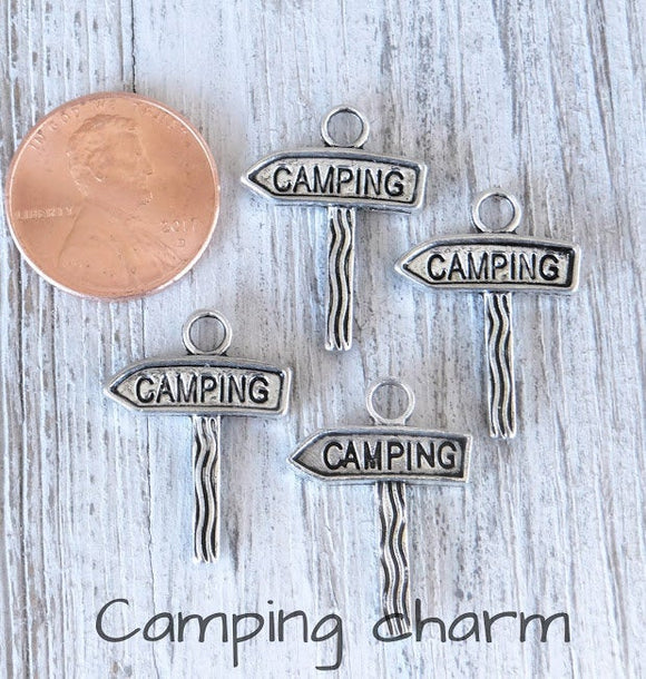 12 pc Camping, camping charm, camping charms. Alloy charm ,very high quality.Perfect for jewery making and other DIY projects