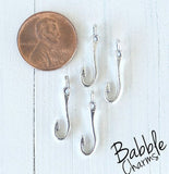 12 hook charm, hook charms. Alloy charm ,very high quality.Perfect for jewery making and other DIY projects