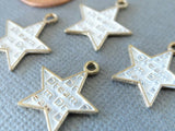 12 pc Star, star charm, star charms, enamel charm. Alloy charm ,very high quality.Perfect for jewery making and other DIY projects