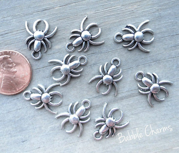 12 pc Spider, spider charm, spider charms. Alloy charm ,very high quality.Perfect for jewery making and other DIY projects