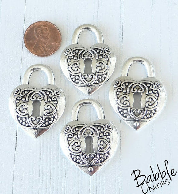 12 pc Lock charm, lock heart charm. Alloy charm ,very high quality.Perfect for jewery making and other DIY projects