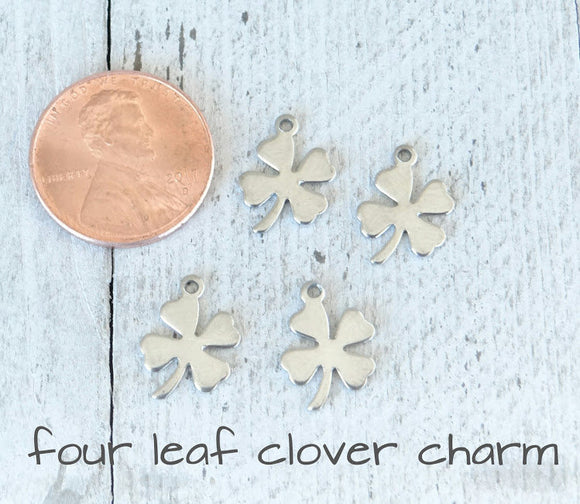 12 pc Lucky charm, lucky. lucky charms, stainless steel charm,very high quality.Perfect for jewery making and other DIY projects